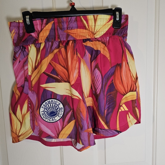 Farm Rio X Adidas Birds of Paradise Bold Pink Jacket And Shorts Set Size S - Picture 2 of 11